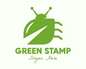 Green Leaf Bug logo design