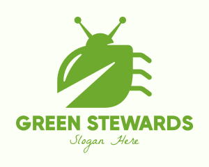 Green Leaf Bug logo design