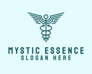 Medical Healthcare Caduceus logo design