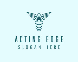 Medical Healthcare Caduceus logo design