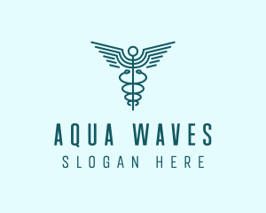 Medical Healthcare Caduceus logo design