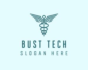 Medical Healthcare Caduceus logo design