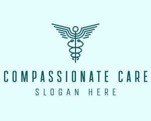 Medical Healthcare Caduceus logo design