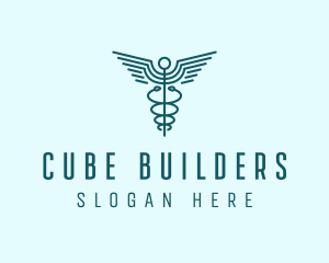 Medical Healthcare Caduceus logo design