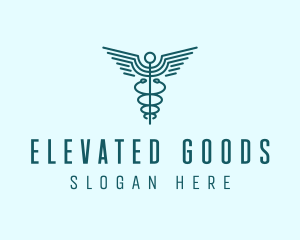 Medical Healthcare Caduceus logo design