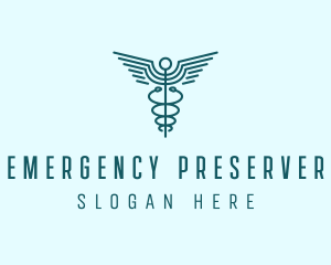 Medical Healthcare Caduceus logo design