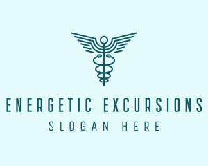 Medical Healthcare Caduceus logo design