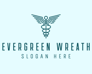 Medical Healthcare Caduceus logo design