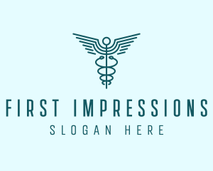 Medical Healthcare Caduceus logo design