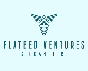 Medical Healthcare Caduceus logo design