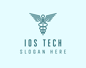 Medical Healthcare Caduceus logo design