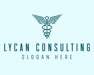 Medical Healthcare Caduceus logo design