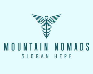 Medical Healthcare Caduceus logo design