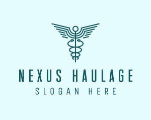 Medical Healthcare Caduceus logo design