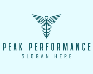 Medical Healthcare Caduceus logo design