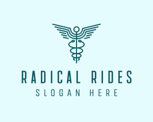 Medical Healthcare Caduceus logo design