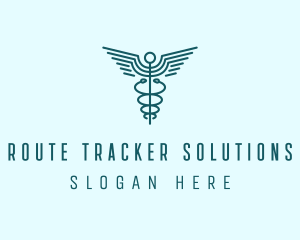 Medical Healthcare Caduceus logo design