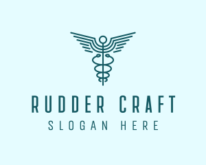 Medical Healthcare Caduceus logo design