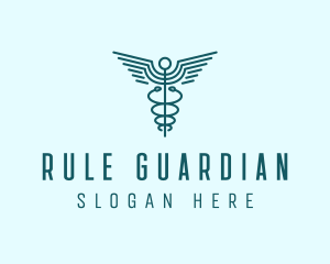 Medical Healthcare Caduceus logo design