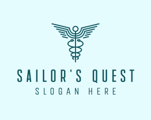 Medical Healthcare Caduceus logo design