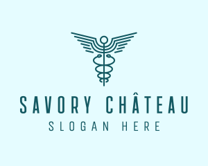 Medical Healthcare Caduceus logo design