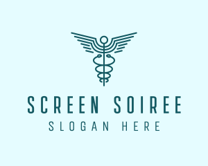 Medical Healthcare Caduceus logo design