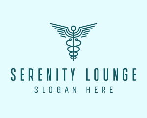 Medical Healthcare Caduceus logo design