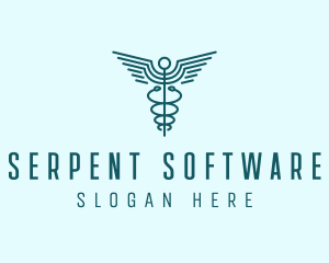 Medical Healthcare Caduceus logo design