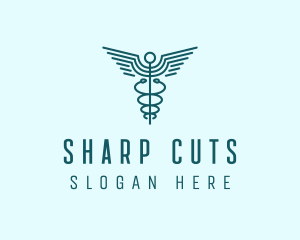 Medical Healthcare Caduceus logo design