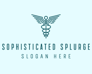 Medical Healthcare Caduceus logo design