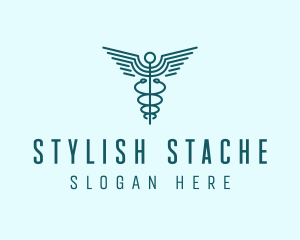 Medical Healthcare Caduceus logo design