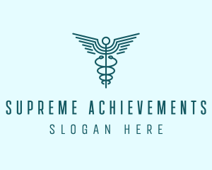 Medical Healthcare Caduceus logo design