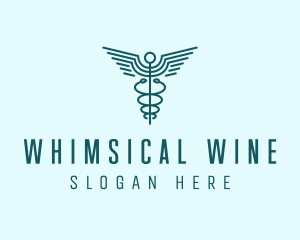 Medical Healthcare Caduceus logo design