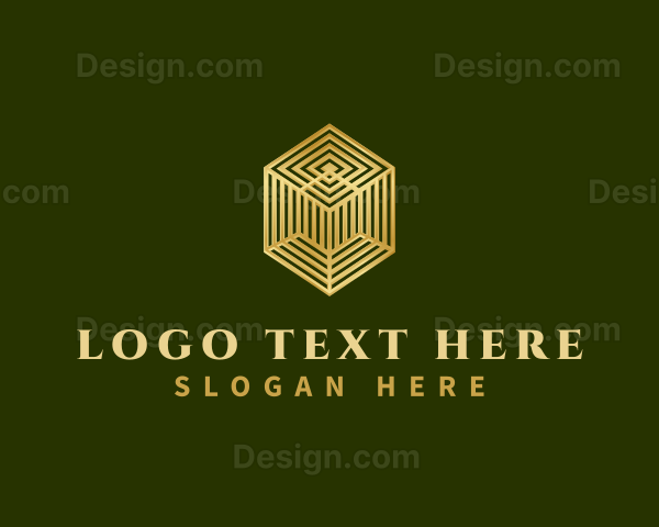 Luxury Geometric Cube Logo