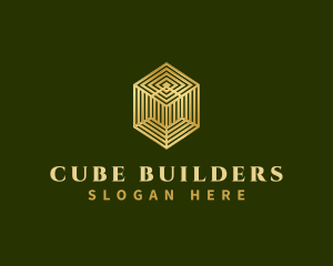 Luxury Geometric Cube  logo design