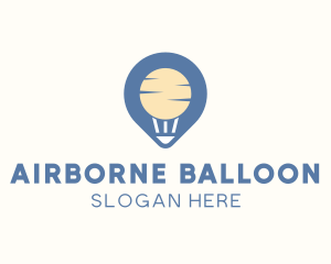 GPS Travel Air Balloon  logo design