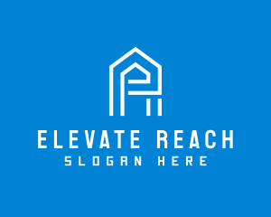 Simple Letter E House  logo design