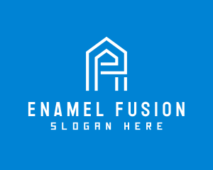 Simple Letter E House  logo design