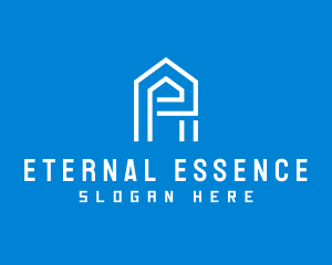 Simple Letter E House  logo design