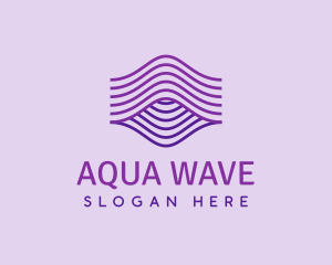 Abstract Wave Water Eye logo design