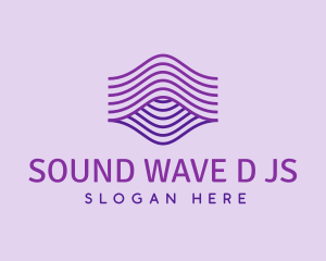 Abstract Wave Water Eye logo design