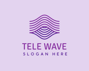 Abstract Wave Water Eye logo design