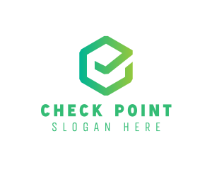 Hexagon Check Tick logo