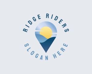 Mountain Travel Location Pin logo design