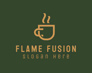 Hot Coffee Cup logo design