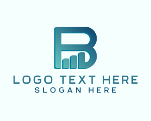 Business Graph Letter B logo