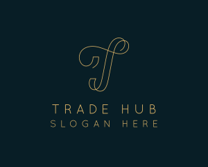 Elegant Boutique Letter T logo design