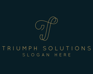 Elegant Boutique Letter T logo design