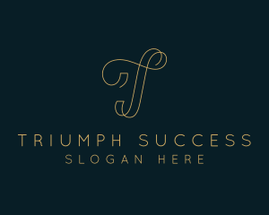 Elegant Boutique Letter T logo design