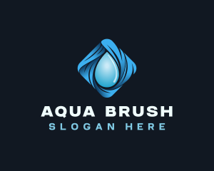 Water Droplet Wave logo design